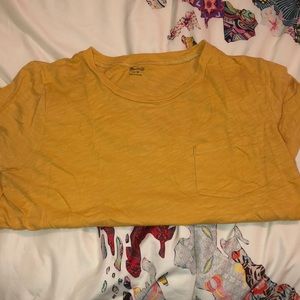Madewell yellow pocket tee